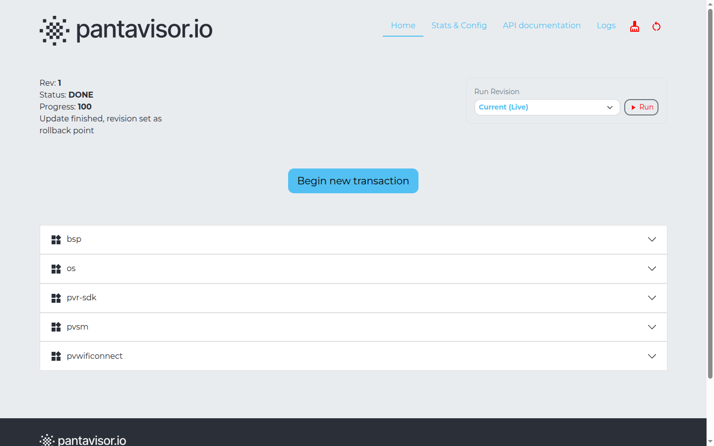 Home page of the pvtx app